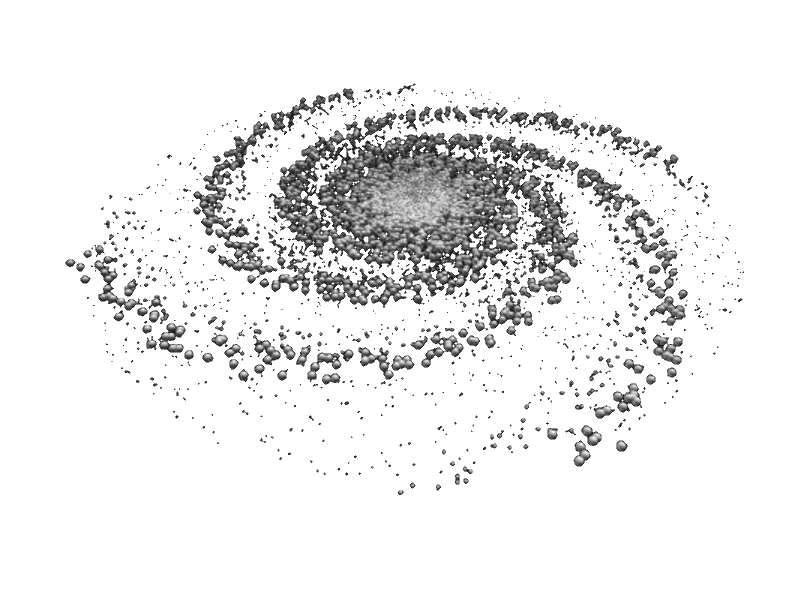 Visualisation of a spiral galaxy