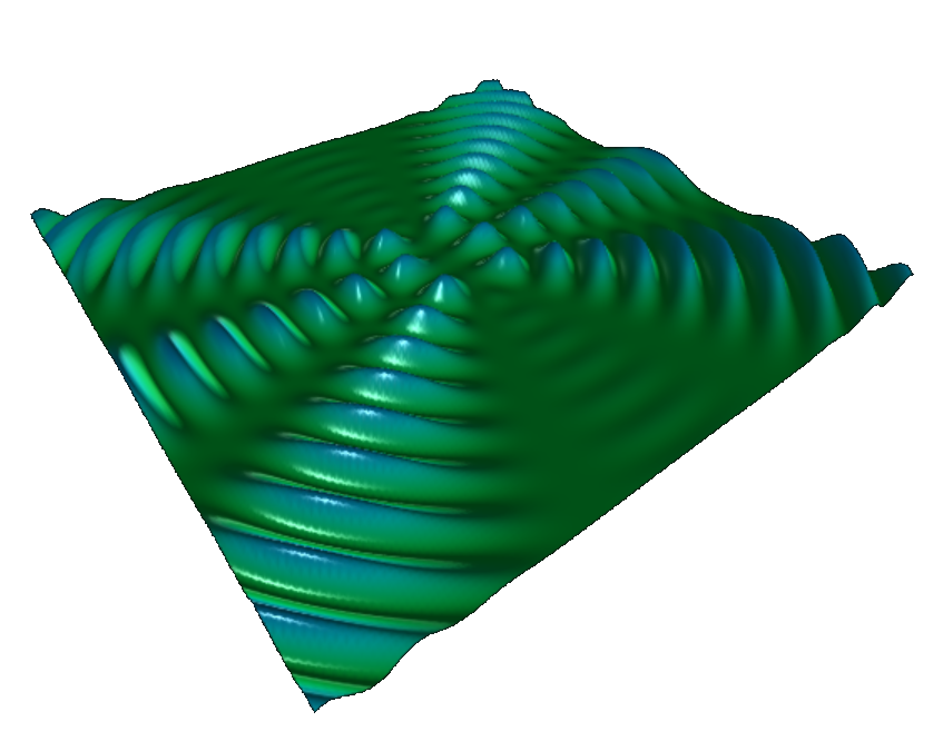 3D wave interference pattern
